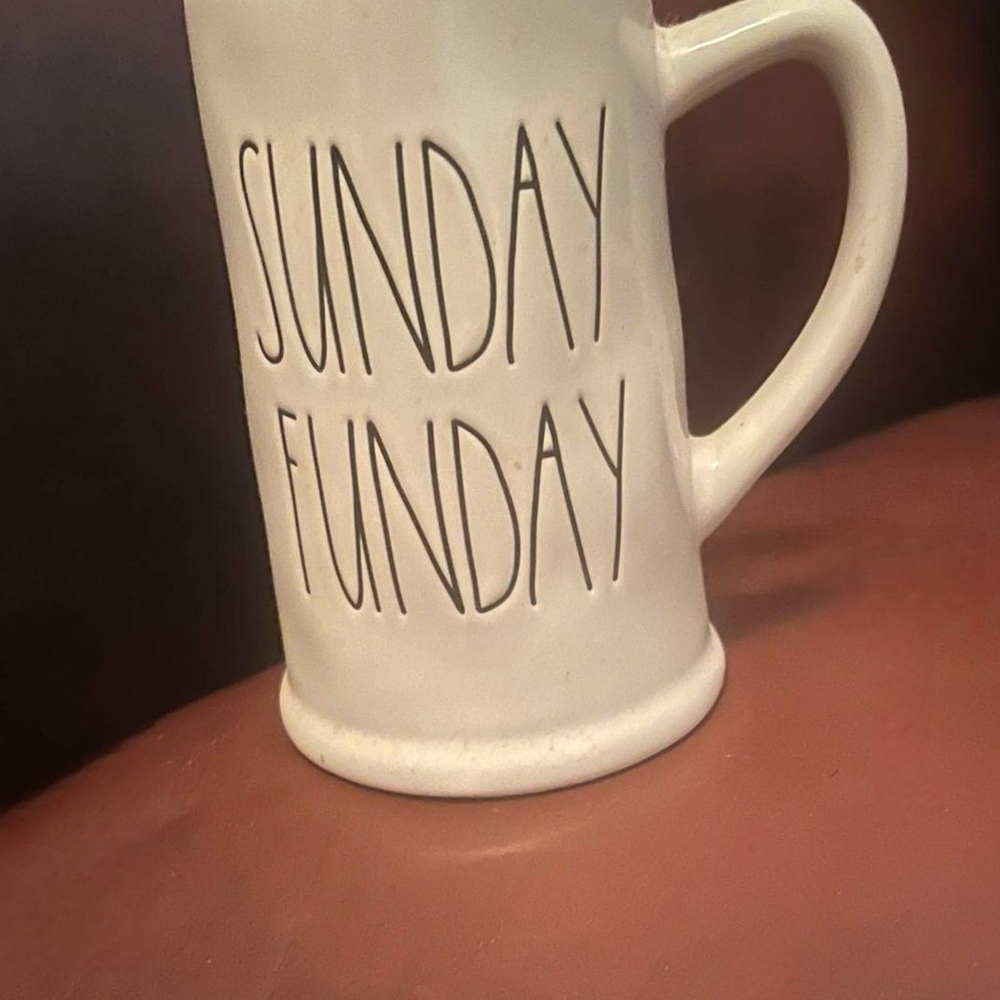 Rae Dunn Sunday Funday Large White Mug